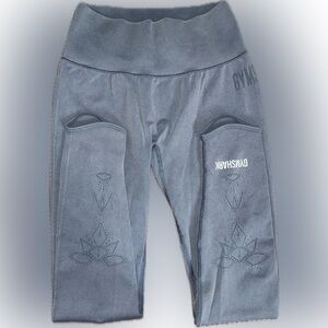 Gymshark Seamless Leggings Blue Tribal Print Size Small